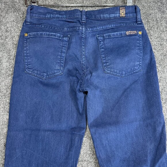 7 For All Mankind Jeans Womens 26 The Slim Cigarette Cotton Stretch Distressed - Picture 8 of 9